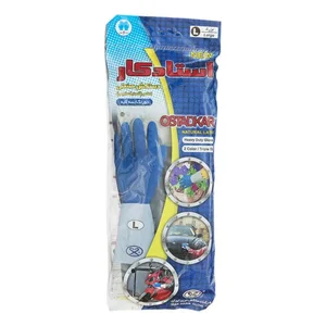 دستكش صنعتی دو رنگ استاد كار (L)